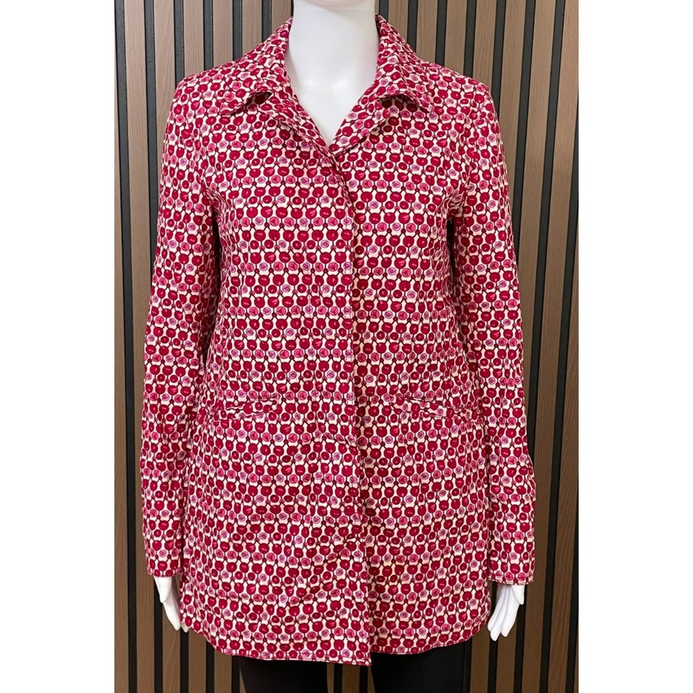 Gap Women's S Pink Coat Cotton Trench‎ Floral Jacket Outdoor Minimalist Belted